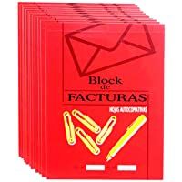 Pack de 12 blocs de facturas 1-4 con 20 Hojas autocopiativas A6